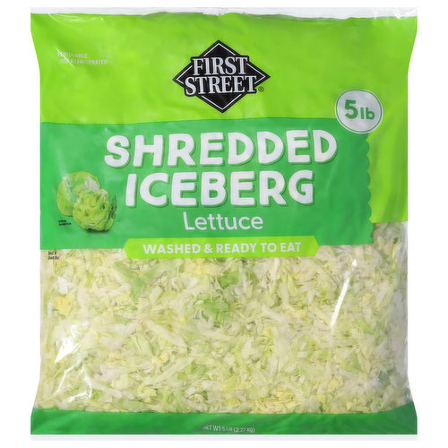 First Street Lettuce, Iceberg, Shredded