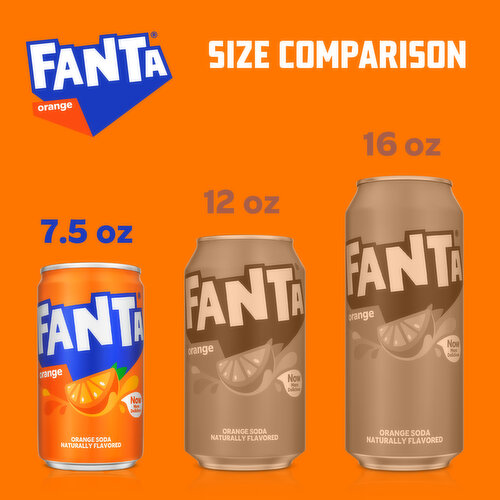 Fanta  Orange Soda Soft Drink Fridge Pack
