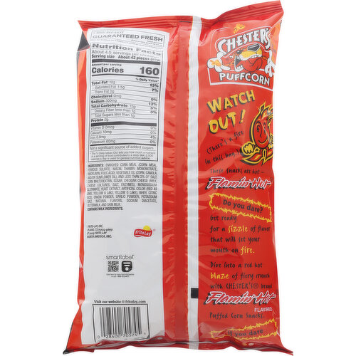 Chester's Puffcorn, Flamin' Hot Flavored
