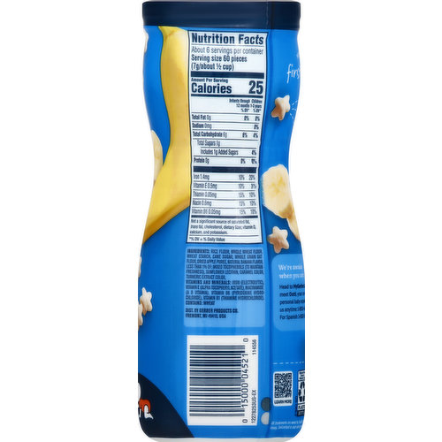 Gerber Cereal Snack, Puffs, Banana