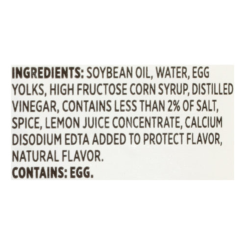 First Street Mayonnaise, Egg Yolk, Extra Heavy