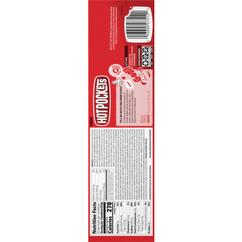 Hot Pockets Sandwiches, Hickory Ham & Cheddar, Cripsy Buttery Crust, 12 Pack