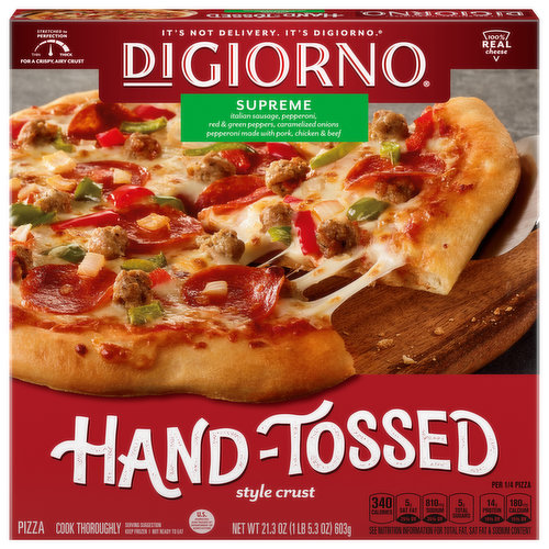 DiGiorno Pizza, Supreme, Hand-Tossed Style Crust