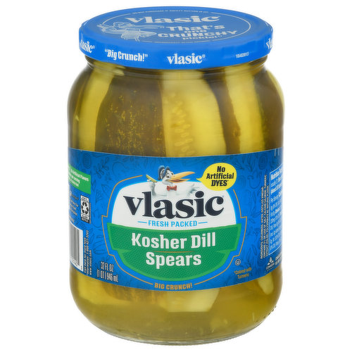 Vlasic Pickles, Kosher Dill Spears, Crunchy