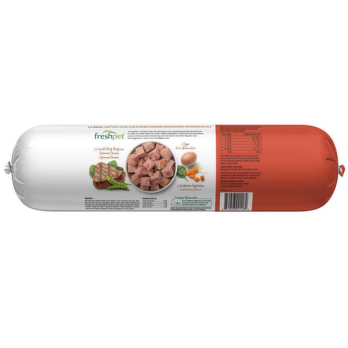 Freshpet Healthy & Natural Dog Food, Fresh Beef Roll, 6lb