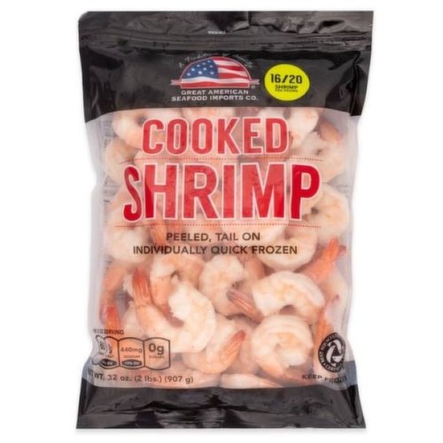 Shrimp 16/20 Cooked Tail-On