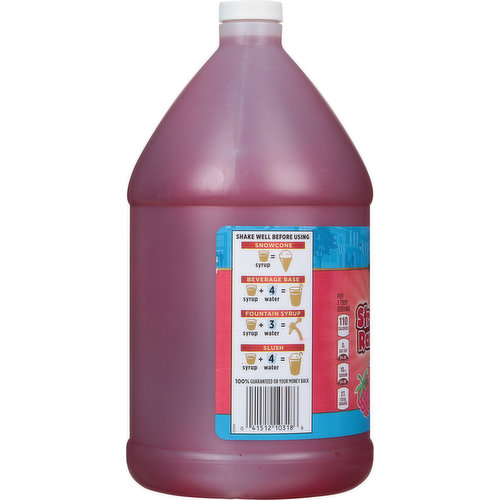 First Street Snow Cone Syrup, Strawberry Raspberry