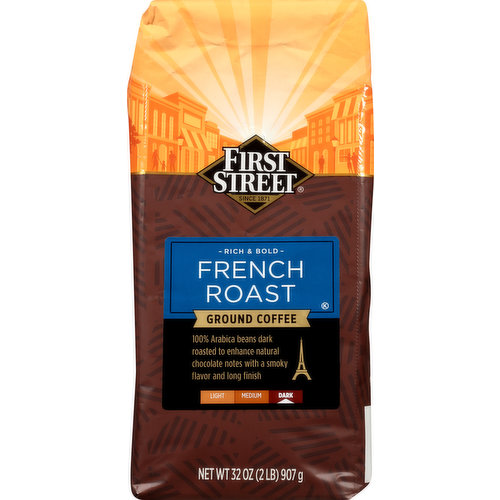 First Street Coffee, Ground, Dark, French Roast