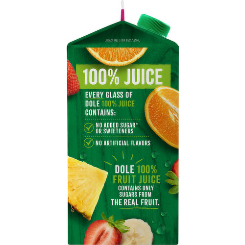 Dole 100% Juice, No Sugar Added, Orange Strawberry Banana