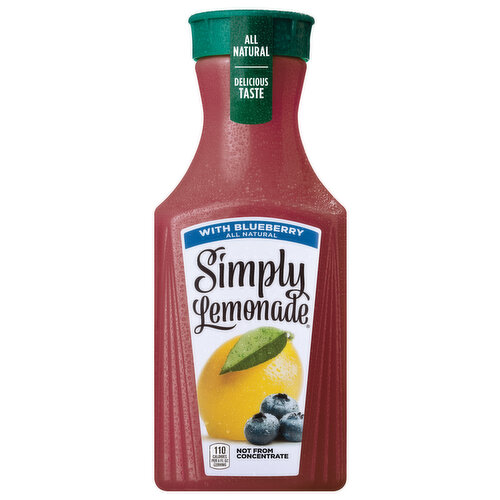 Simply Simply Lemonade With Blueberry, All Natural Non-Gmo, 52 fl oz
