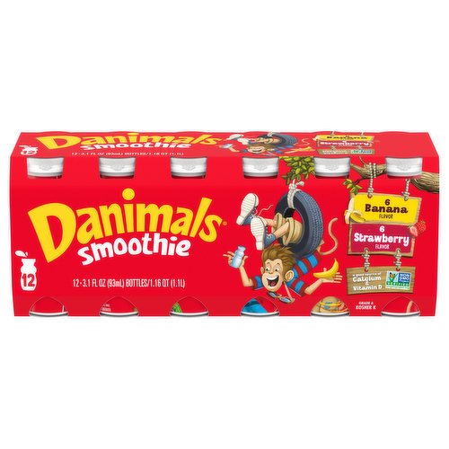 Danimals Smoothie, Banana/Strawberry