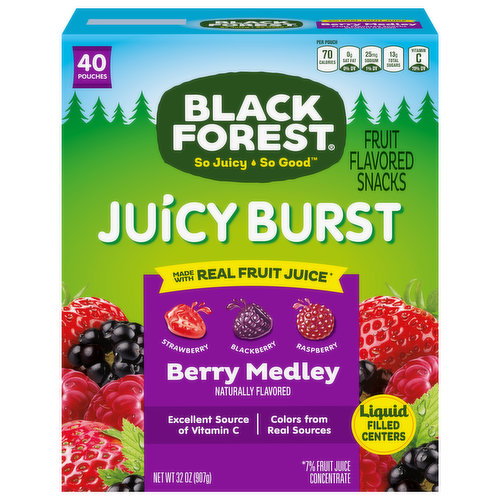 Black Forest Fruit Flavored Snack, Berry Medley, Juicy Burst