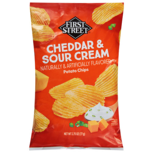 First Street Potato Chips, Cheddar & Sour Cream