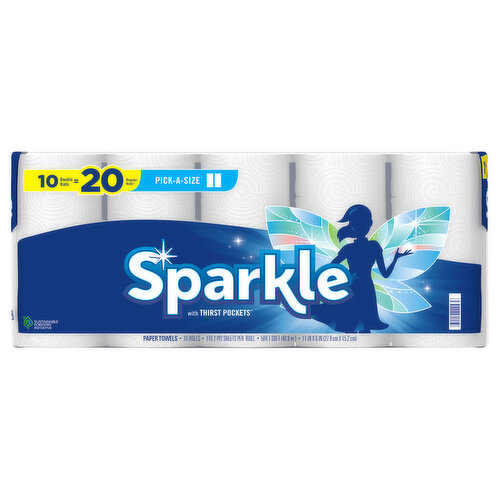 Sparkle Paper Towels, 2-Ply
