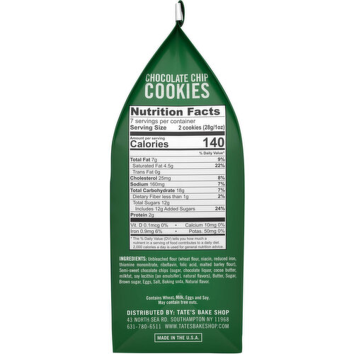 Tate's Bake Shop Chocolate Chip Cookies