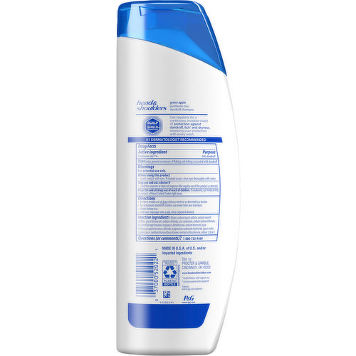 Head & Shoulders Dandruff Shampoo, Green Apple, Daily