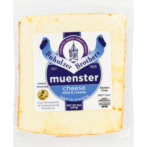 Buholzer Brothers Cheese, Muenster, Mild & Creamy