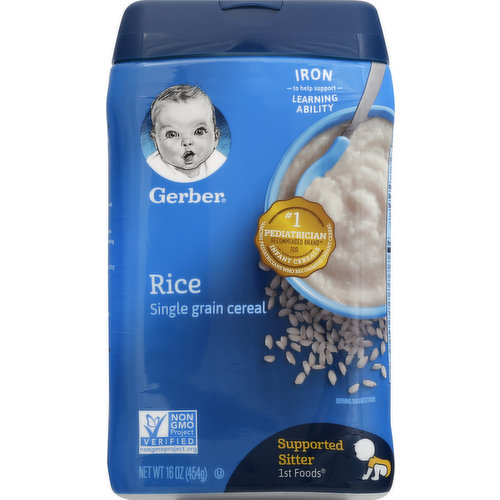 Gerber Cereal, Rice, Single Grain