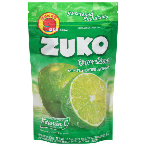 Zuko Drink Mix, Lime-Limon