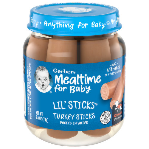 Gerber Turkey Sticks, Lil' Sticks, Crawler (10+ Months)