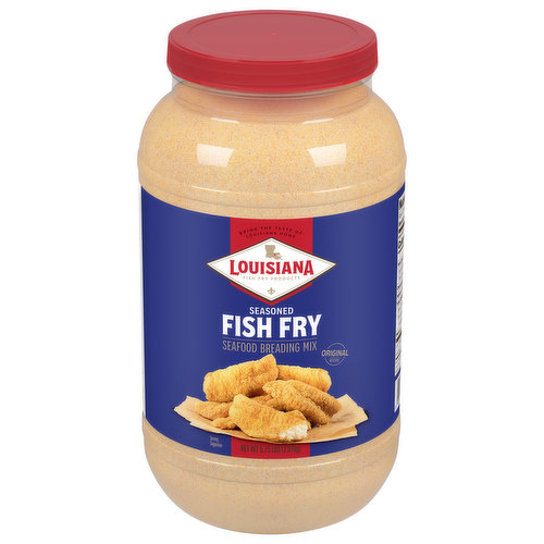 Louisiana Fish Fry Products Seafood Breading Mix, Seasoned Fish Fry