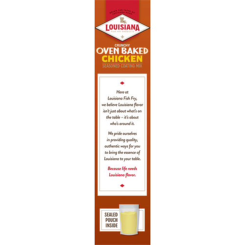 Louisiana Fish Fry Products Seasoned Coating Mix, Chicken, Crunchy, Oven Baked