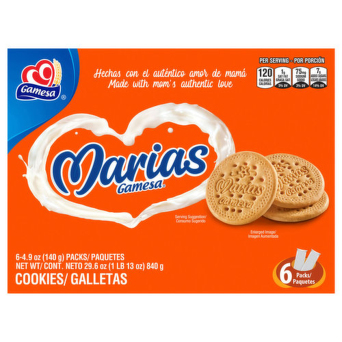 Gamesa Cookies, 6 Packs