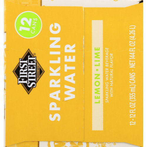 First Street Sparkling Water, Lemon Lime
