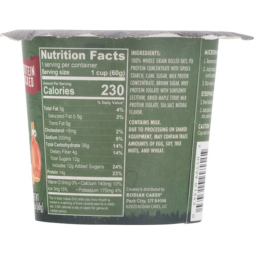 Kodiak Oatmeal, Maple & Brown Sugar, Protein Packed