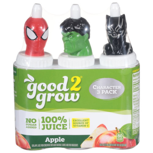good2grow 100% Juice, Apple, Character 3 Pack