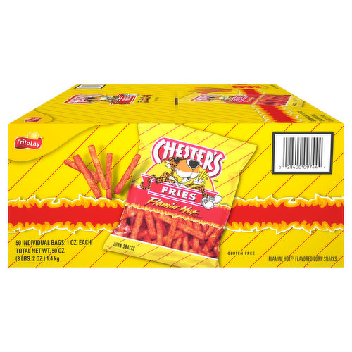 Chester's Corn Snacks, Flamin’ Hot Flavored, Fries