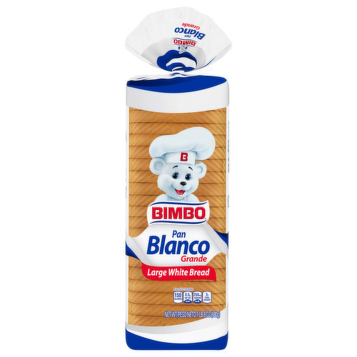 Bimbo Bread, White, Large