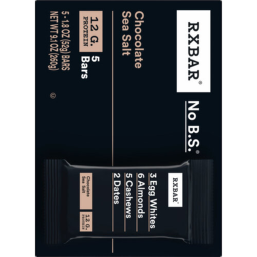 Rxbar Protein Bars, Chocolate Sea Salt