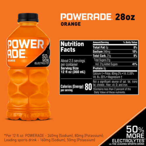 Powerade  Orange Electrolyte Sports Drink