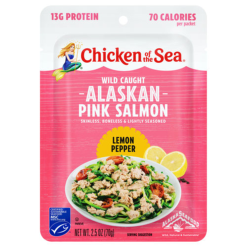 Chicken of the Sea Pink Salmon, Lemon Pepper, Alaskan