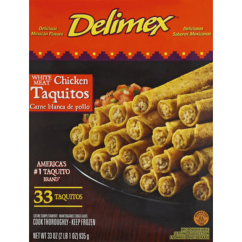 Delimex Taquitos, White Meat Chicken