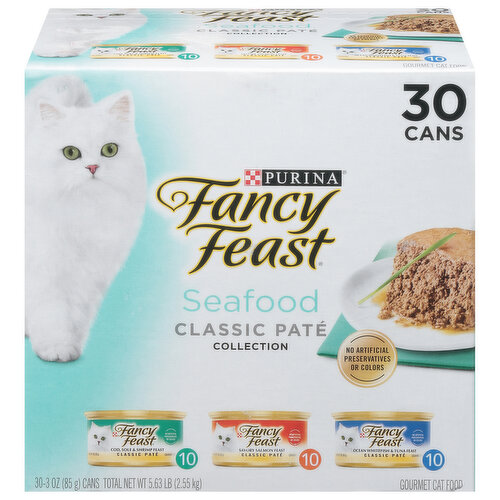 Fancy Feast Cat Food, Gourmet, Seafood Collection, Classic Pate
