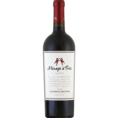 Menage a trois Red Wine, Red Blend, California
