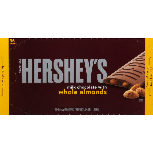 Hershey's Milk Chocolate Bar, with Whole Almonds