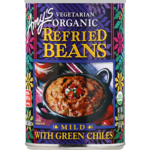 Amys Beans, Organic, Mild, Refried