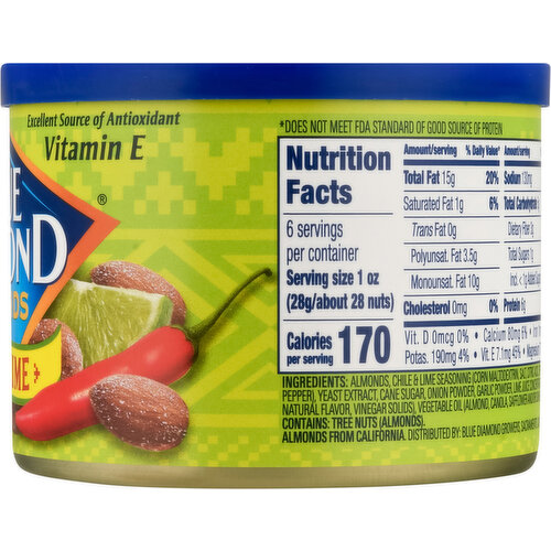Blue Diamond Almonds, Chile 'N Lime Flavored