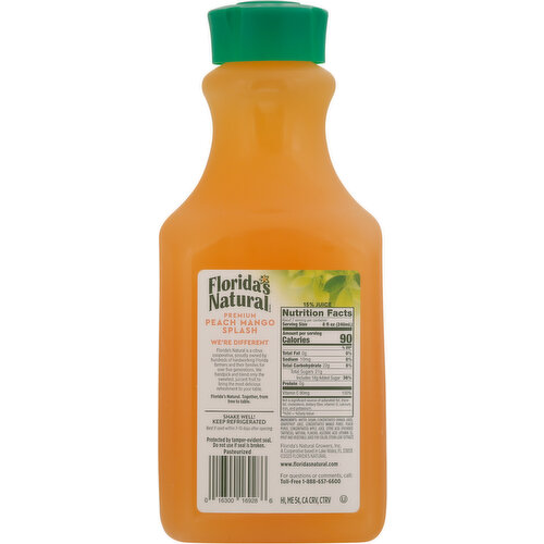 Florida's Natural Flavored Drink, Peach Mango Splash, Premium