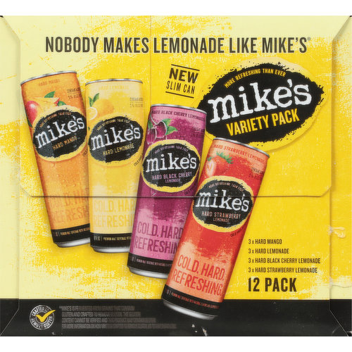 Mike's Malt Beverage, Premium, Variety Pack, 12 Pack