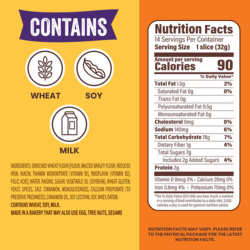 Thomas' Cinnamon Raisin Swirl Bread, 16 oz