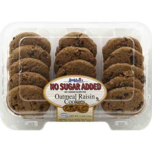 Ann Maries Cookies, No Sugar Added, Oatmeal Raisin