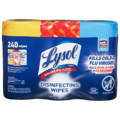 Lysol Disinfecting Wipes, Assorted