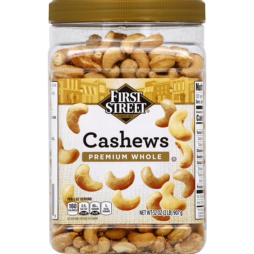 First Street Cashews, Premium Whole