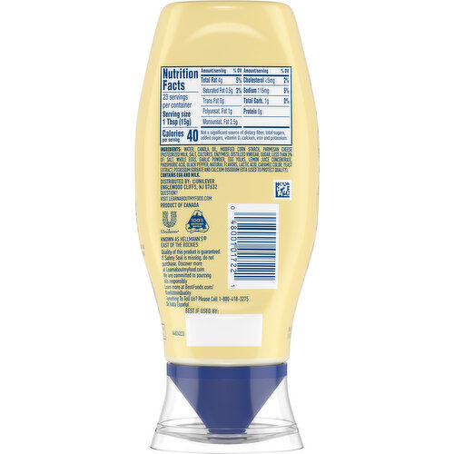 Best Foods Chicken Tender Mayonnaise Style Garlic Parmesan Dip