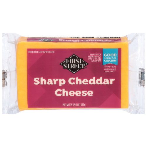 First Street Cheese, Sharp Cheddar, Natural