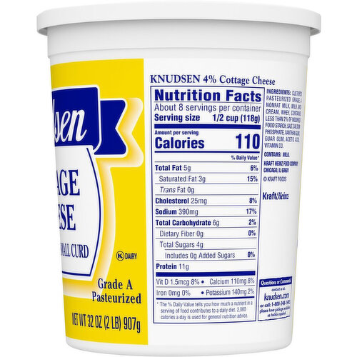 Knudsen Small Curd 4% Milkfat Min Cottage Cheese